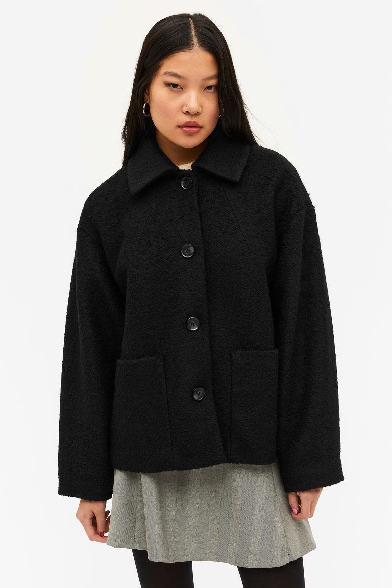 Пальто женское Monki 0903184008 черное XL (доставка из-за рубежа)