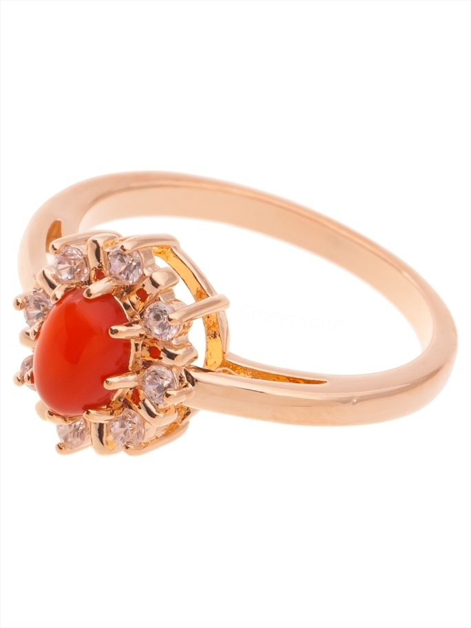 

Кольцо из бижутерного сплава р. 17 Lotus Jewelry 39R-39red-agate, агат/циркон, 39R-39red-agate