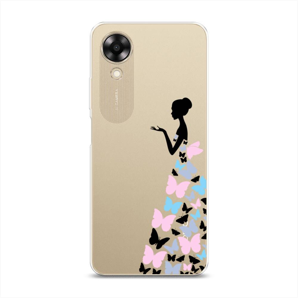 

Чехол Awog на Oppo A17K "Платье из бабочек", Белый;розовый, 2512850-1