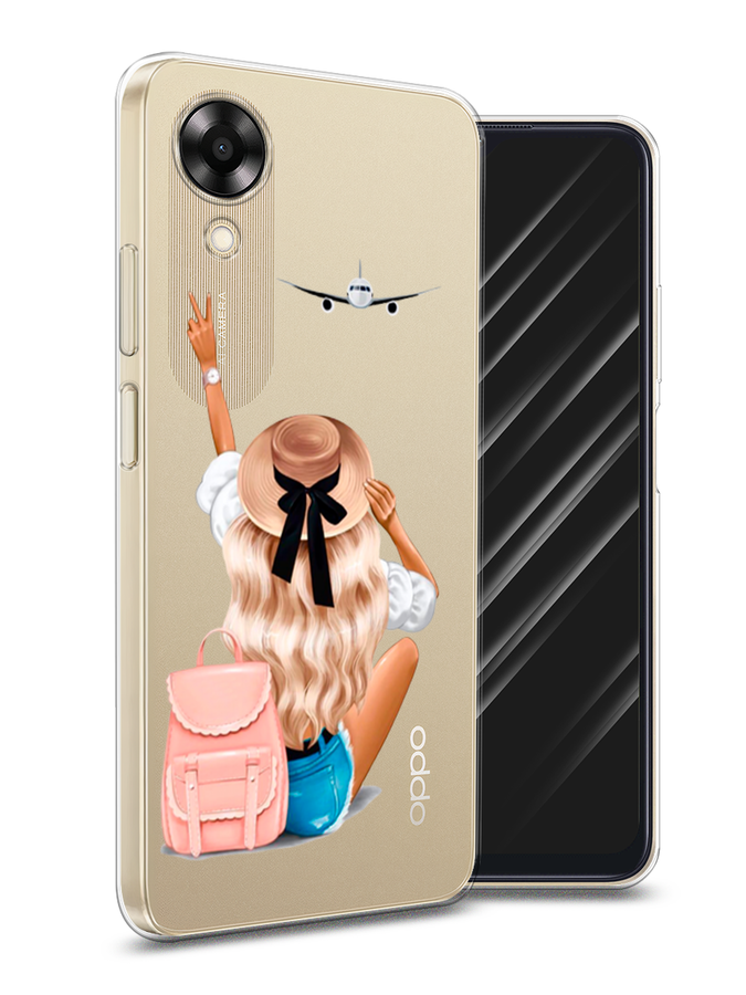 

Чехол Awog на Oppo A17K "Автостопом самолетом", Бежевый;белый, 2512850-7