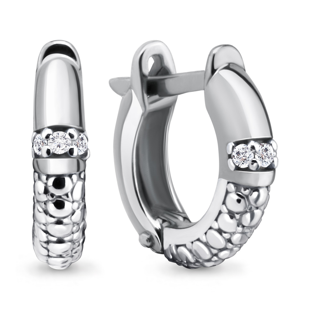 

Серьги из серебра с фианитом Aquamarine 46647А_925_р, 46647А_925_р