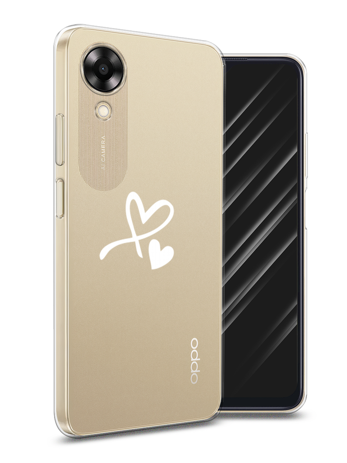 

Чехол Awog на Oppo A17K "Сердечко минимализм", Белый, 2512850-6