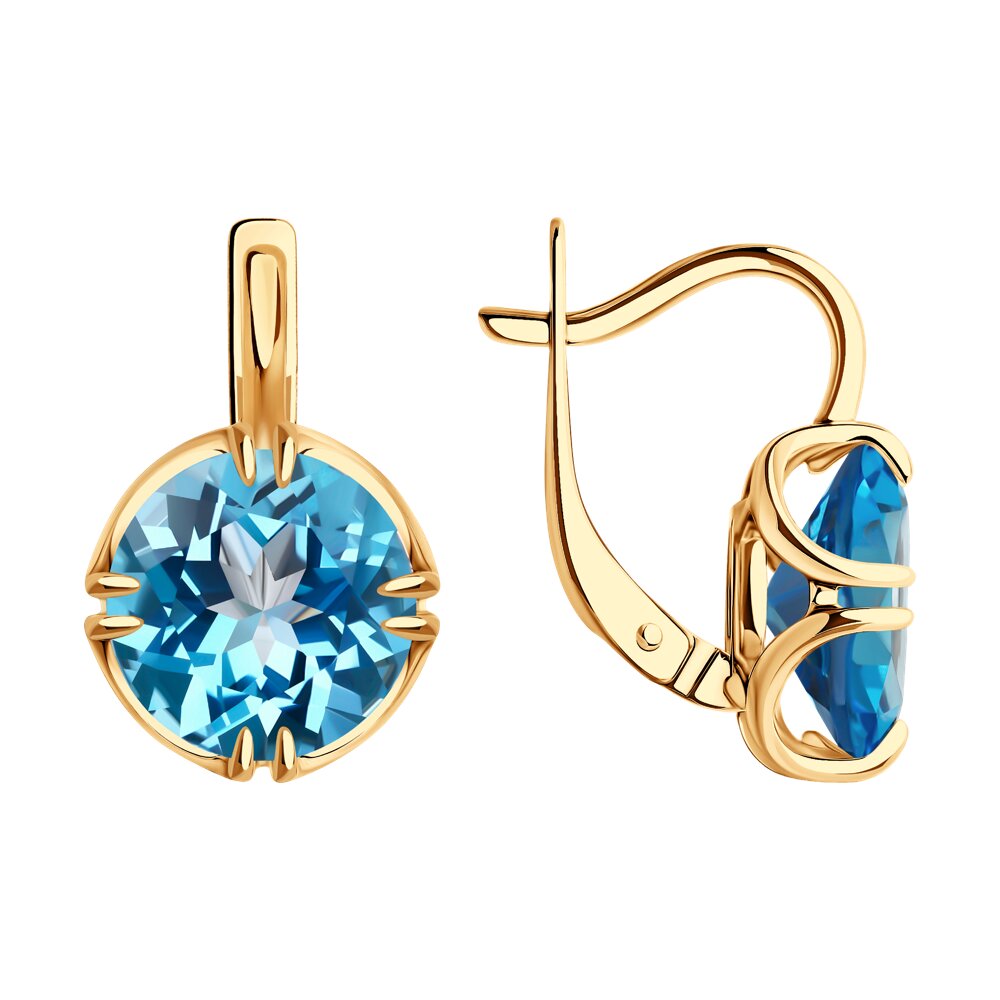 

Серьги из красного золота SOKOLOV 728789, топаз, 728789