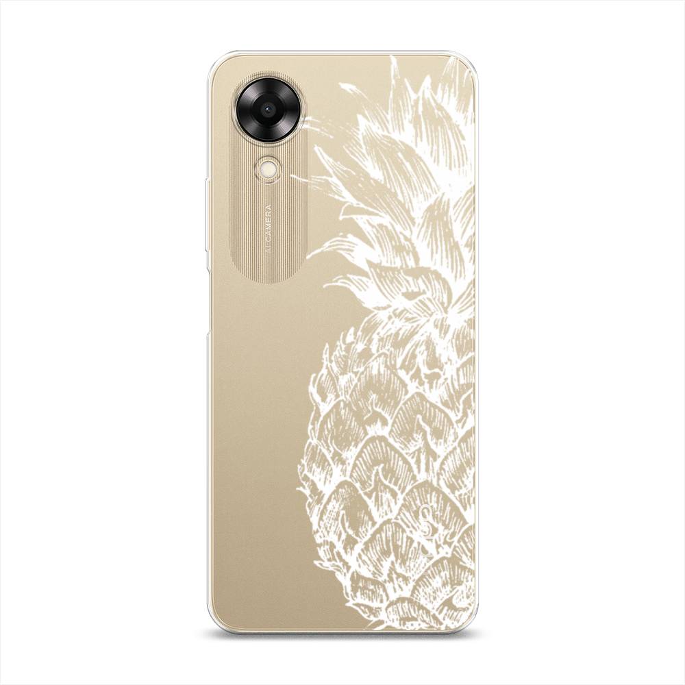 

Чехол Awog на Oppo A17K "Ананас графика белая", Белый, 2512850-10