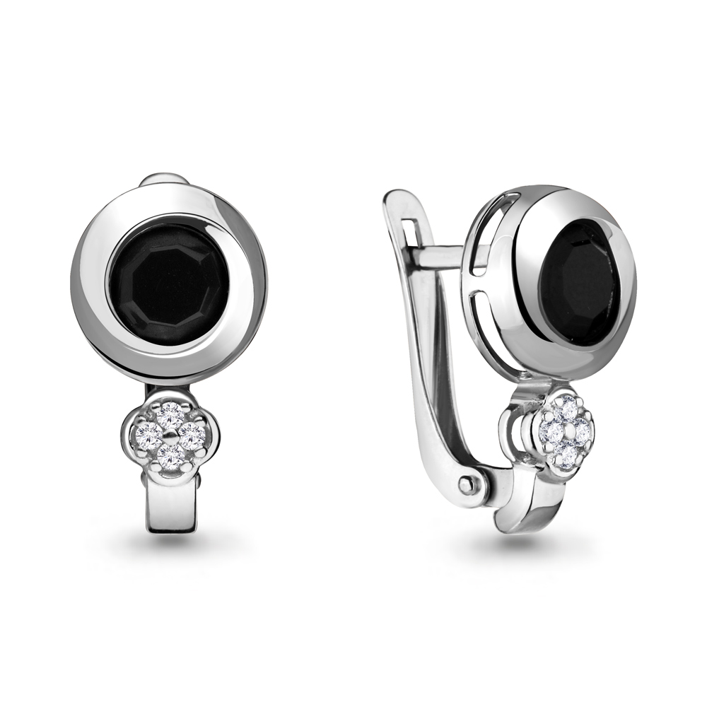 

Серьги из серебра с фианитом Aquamarine 46656АЧ_925_р, 46656АЧ_925_р