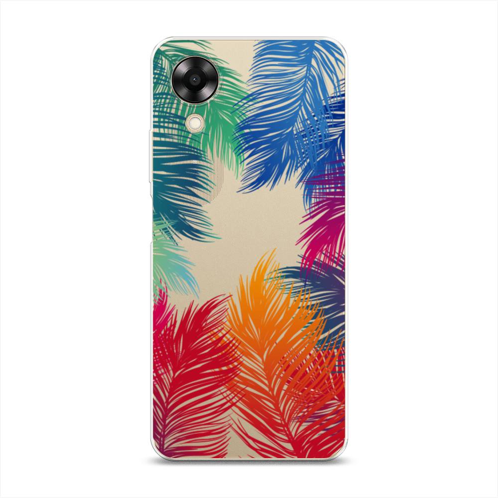 

Чехол Awog на Oppo A17K "Рамка из перьев", Красный, 2512850-4
