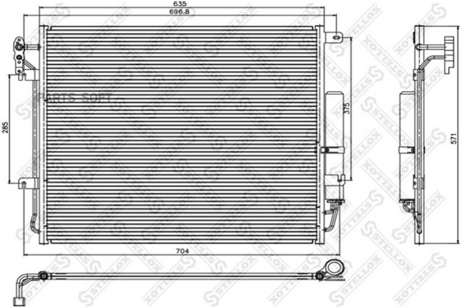 

Радиатор кондиционера Land Rover Discovery 4.0-4.4i 04> STELLOX 1045660SX