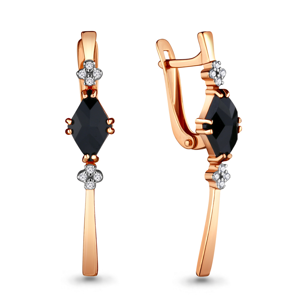

Серьги из серебра с фианитом Aquamarine 46658АЧ_925_з, 46658АЧ_925_з