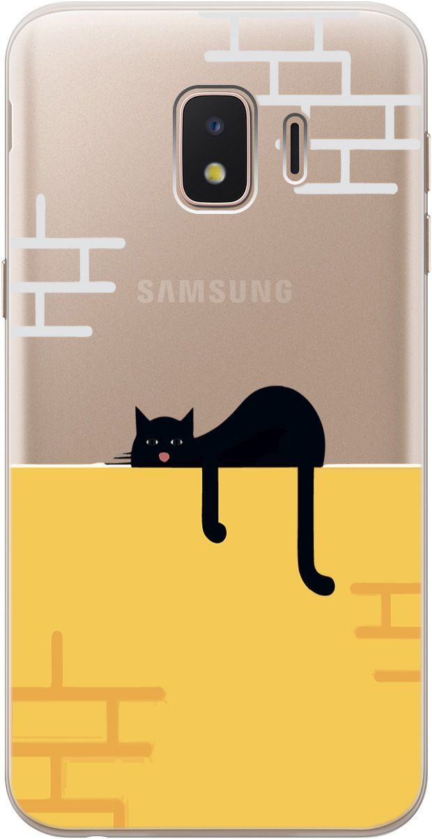 

Чехол на Samsung Galaxy J2 Core с принтом "Lazy Cat" прозрачный, Прозрачный;желтый, 5412
