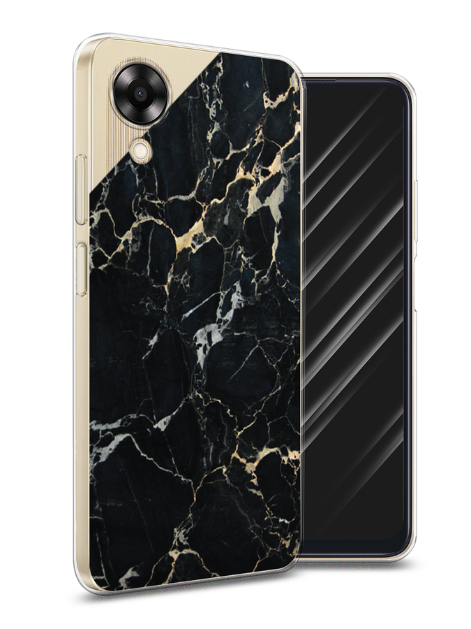 

Чехол Awog на Oppo A17K "Черный мрамор уголок", Черный;золотистый, 2512850-3