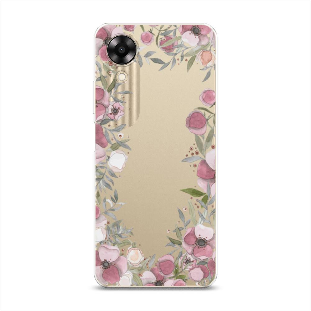 

Чехол Awog на Oppo A17K "Розовая цветочная рамка", Розовый;зеленый, 2512850-8