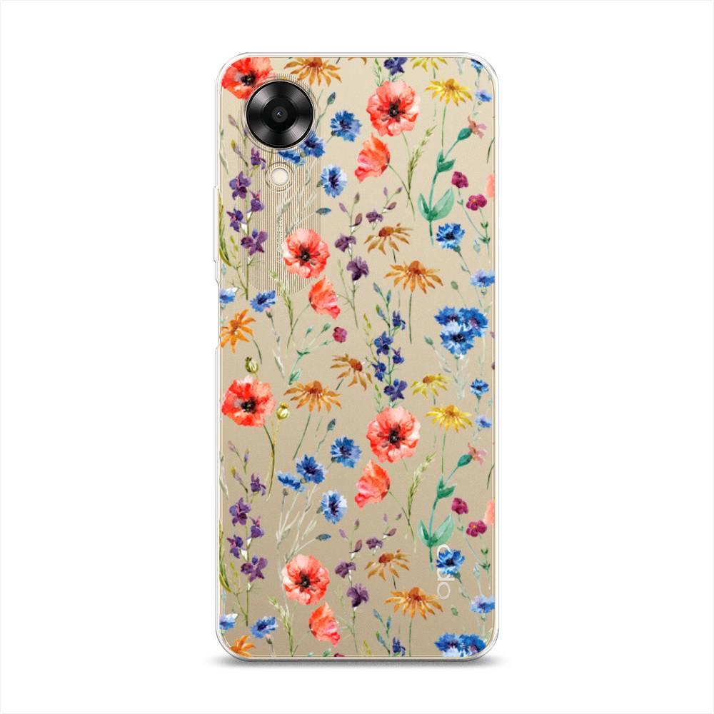 

Чехол Awog на Oppo A17K "Маки и васильки фон", 2512850-8