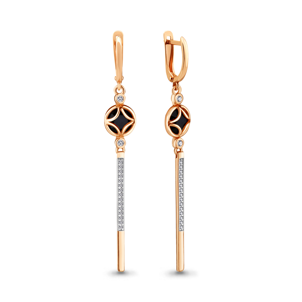 

Серьги из серебра с фианитом Aquamarine 46659АЧ_925_з, 46659АЧ_925_з