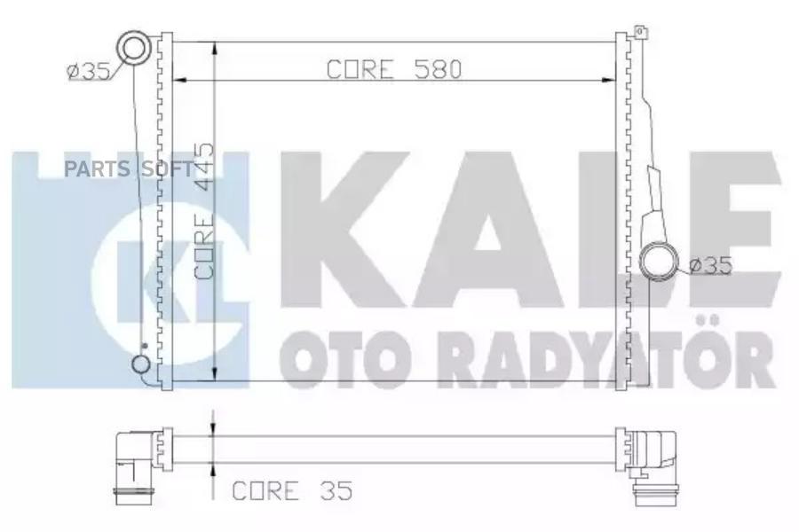 Радиатор охлаждения двигателя BMW 3/3 Compact/3 Touring 98>09 KALE 354400 100038099858