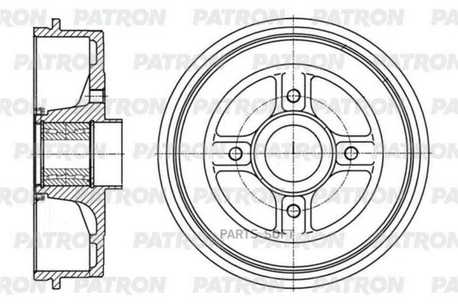 Тормозной барабан PATRON PDR1005