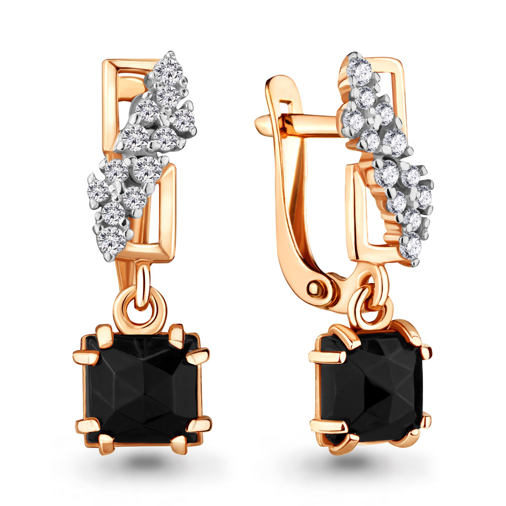 

Серьги из серебра с фианитом Aquamarine 46663АЧ_925_з, 46663АЧ_925_з