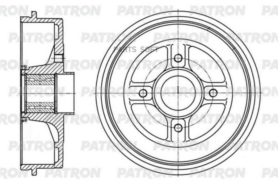 

Тормозной барабан PATRON PDR1005