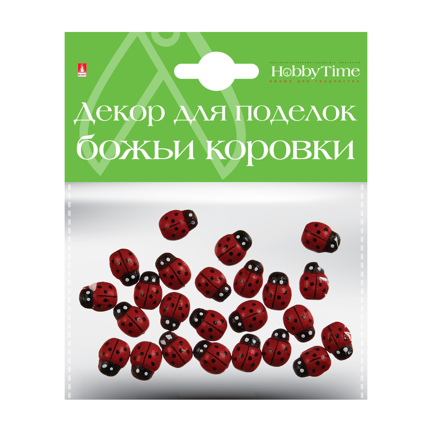 

Декор из дерева. Крашеный. НАБОР № 11 "БОЖЬИ КОРОВКИ", 9 х 13ММ, Разноцветный