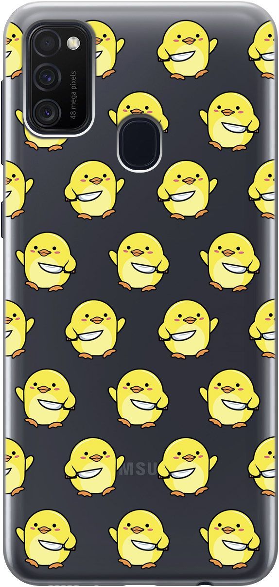 

Чехол на Samsung Galaxy M21/M30s с принтом "Chick With Knife" прозрачный, 5421