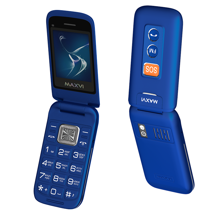 

Мобильный телефон Maxvi E5 Blue, E5