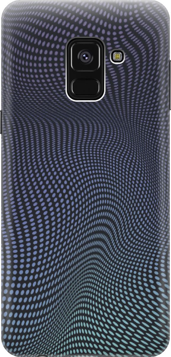 

Чехол на Samsung Galaxy A8+ (2018) с принтом "Изгибы из точек", Синий;черный, 6259