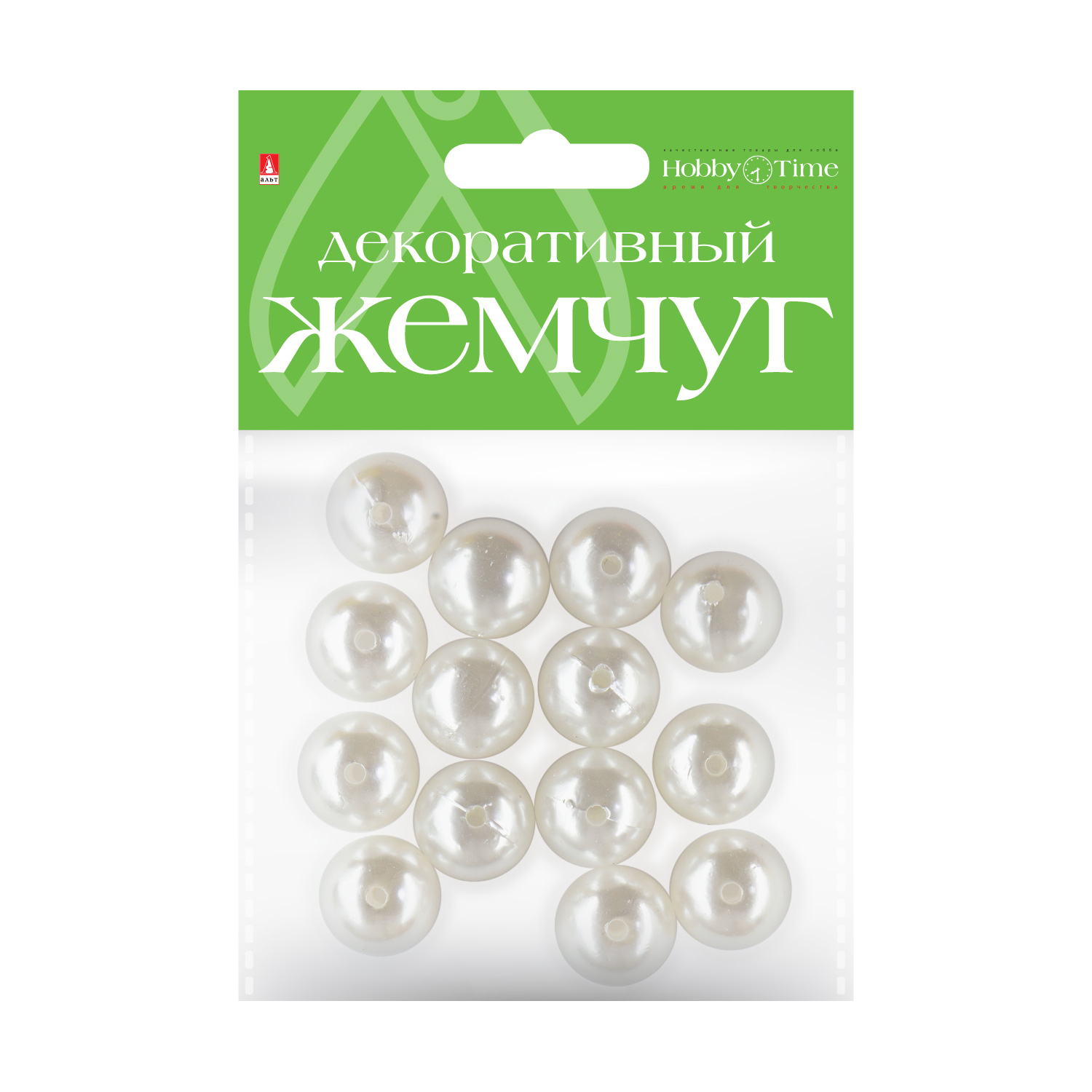 

БУСИНЫ КРУГЛЫЕ под жемчуг, O 16 ММ