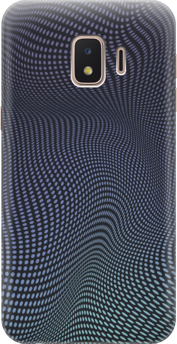 

Чехол на Samsung Galaxy J2 Core с принтом "Изгибы из точек", Синий;черный, 6261