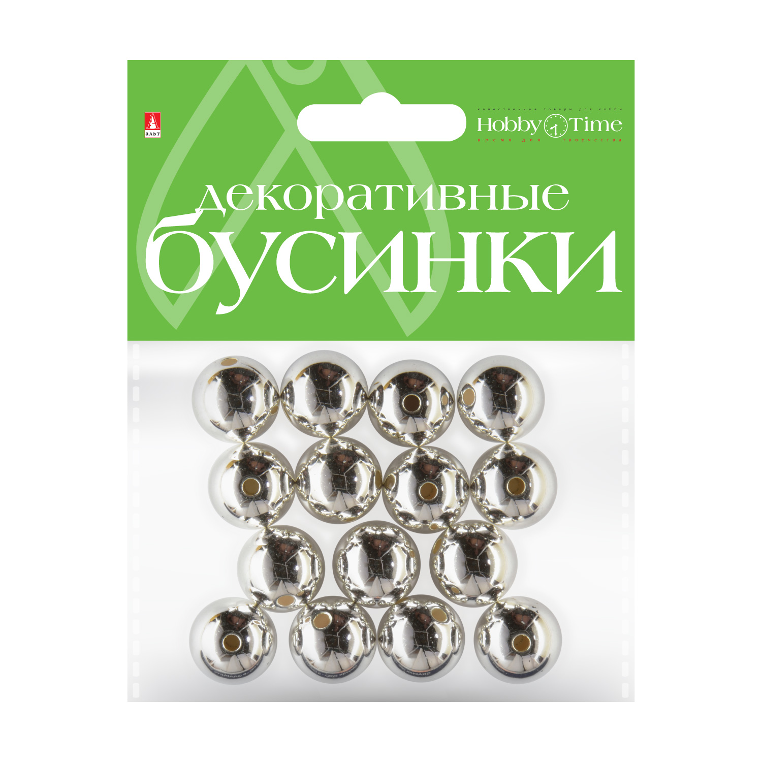 

Бусины круглые Hobby Time СЕРЕБРЯНЫЕ, O 16 ММ, Разноцветный
