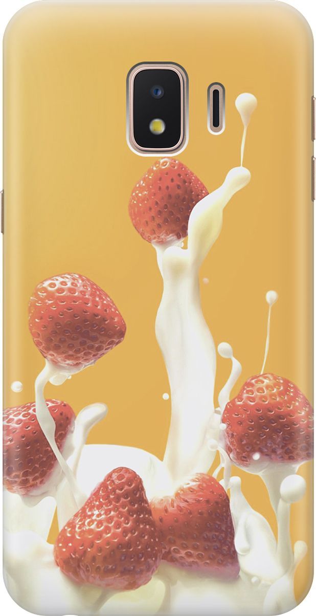 

Чехол на Samsung Galaxy J2 Core с принтом "Клубника и сливки", Белый;желтый, 7249