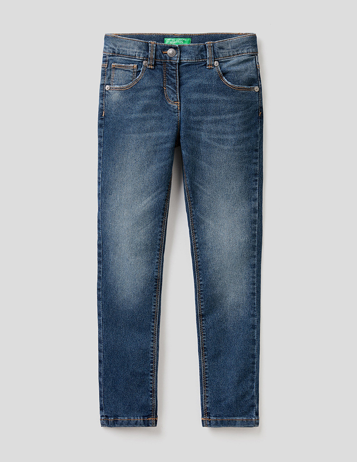 

Джинсы для девочек Benetton цв. синий р.146, 21A_4DUR57OY0