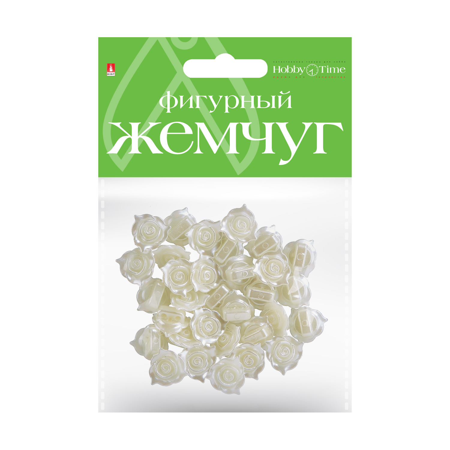 

Бусины фигурные под жемчуг "РОЗОЧКИ", 13 MM, Разноцветный