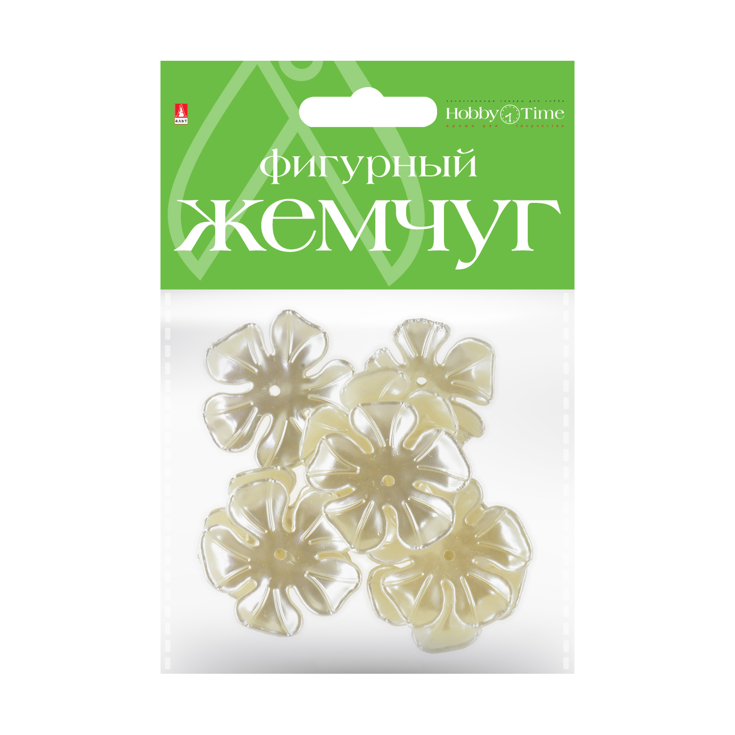 

Бусины фигурные под жемчуг "ФИАЛКИ", 36 ММ, Разноцветный