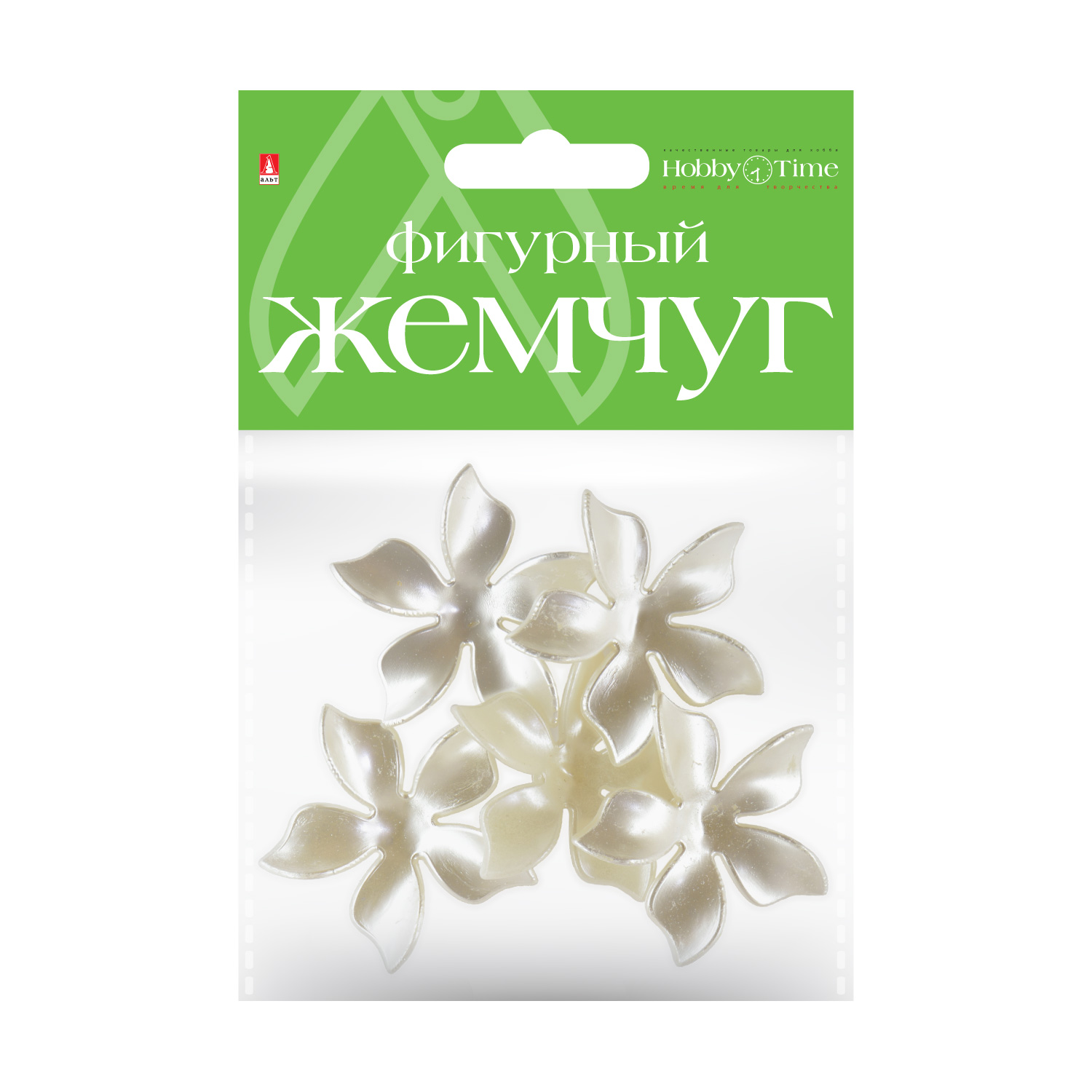 

Бусины фигурные под жемчуг "ЦВЕТОЧКИ", 43 ММ, Разноцветный