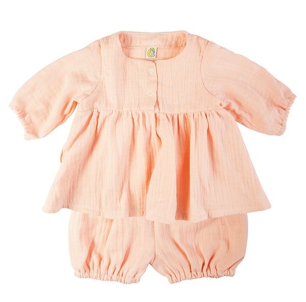 

Комплект одежды на лето "Сакура" (кофта и шортики), цвет: персик, рост 68 см, К4030/4