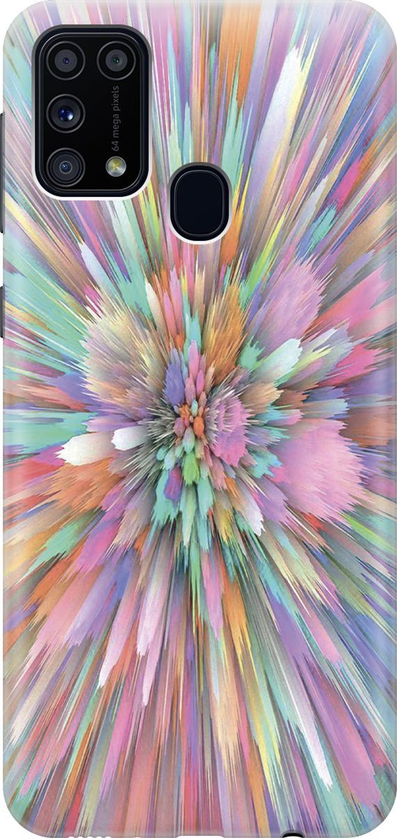

Силиконовый чехол на Samsung Galaxy M31 с принтом "Красочный взрыв", Голубой;розовый, 7356