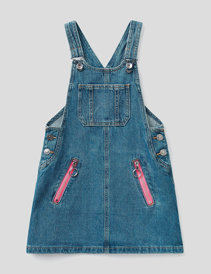 

Сарафан для девочек Benetton цв. синий р.146, 21A_4DW2583V0