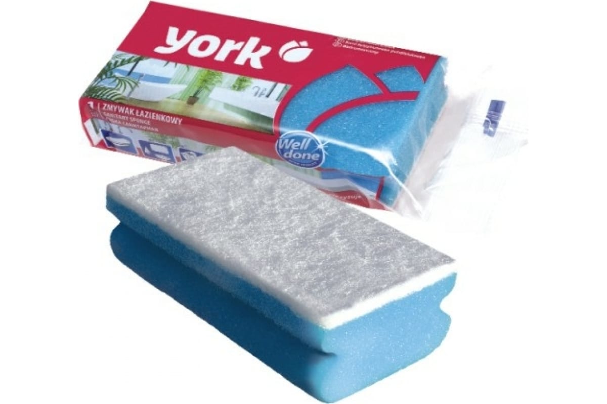 Губка санитарная York синяя