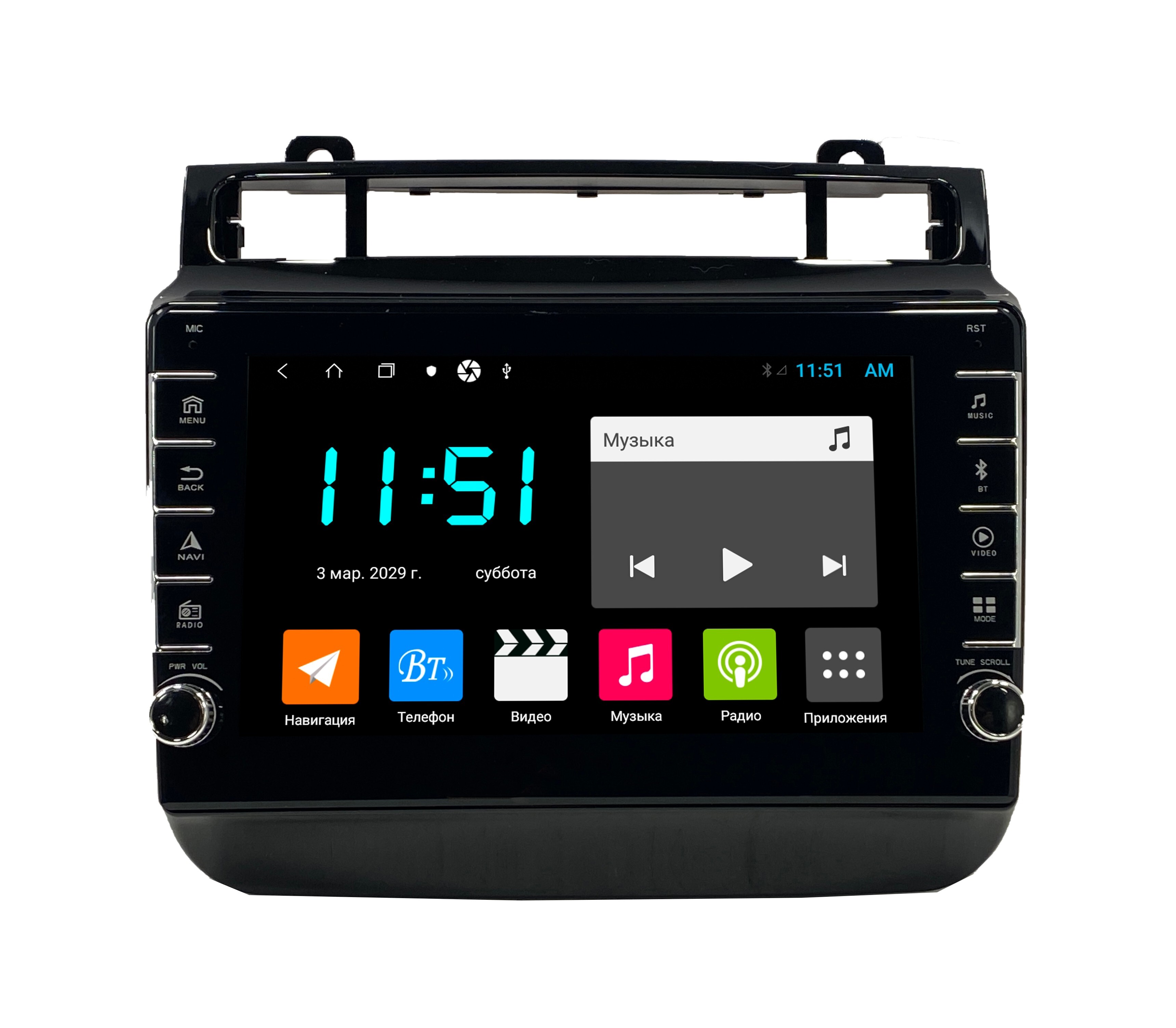 Автомагнитола ANDROID Volksvagen Touareg 2010-2018 Android 12 464GB с крутилками Мул 3007600₽