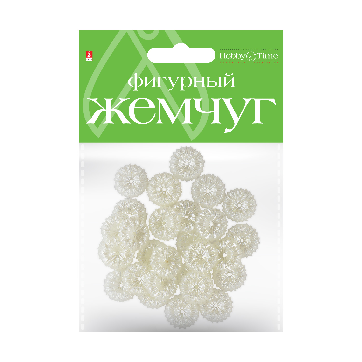

Бусины фигурные под жемчуг "ЦВЕТОЧКИ", 15 ММ, Разноцветный