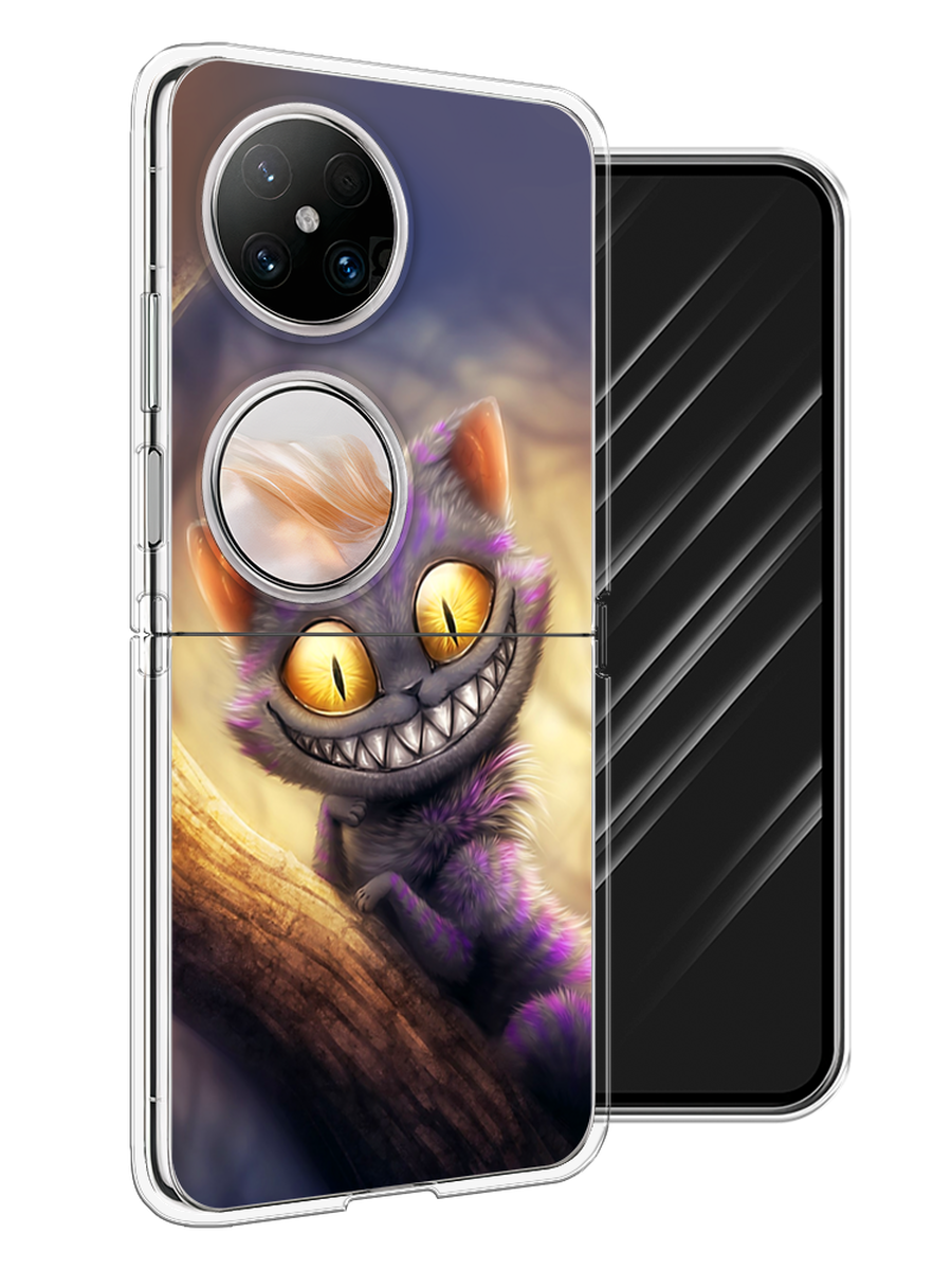 

Чехол Awog на Huawei Pocket 2 "Cheshire Cat", Фиолетовый;желтый, 6123850-1