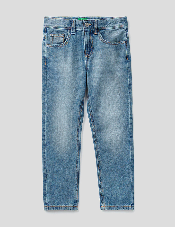 

Джинсы для мальчиков Benetton цв. голубой р.140, 21A_4DW2CE001