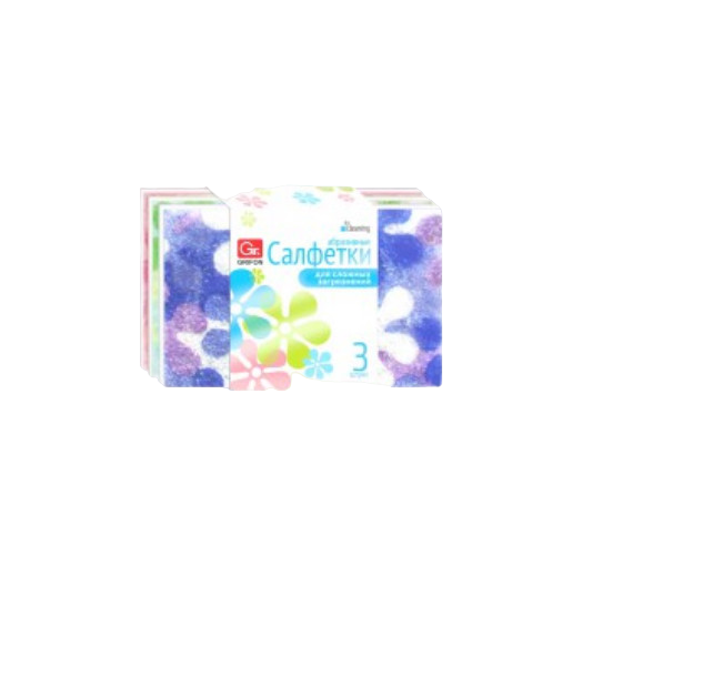 

Салфетки абразивные GRIFON COLORS 100х140мм, 3шт. в упаковке