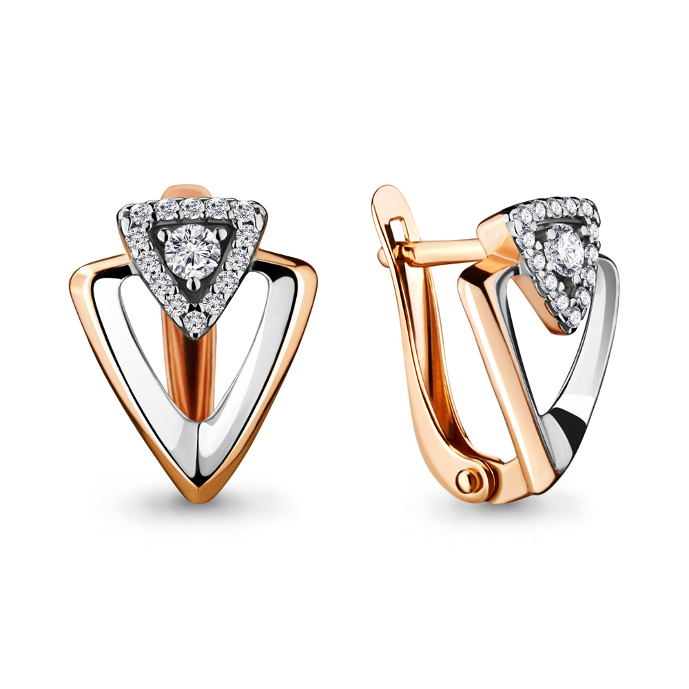 

Серьги из серебра с фианитом Aquamarine 46669А_925_з, 46669А_925_з