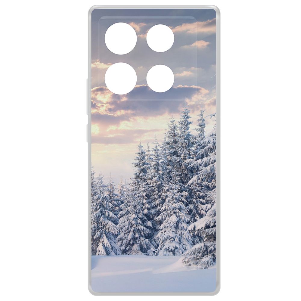 

Чехол-накладка Krutoff Clear Case Снежный пейзаж для INFINIX Note 40 Pro, Прозрачный