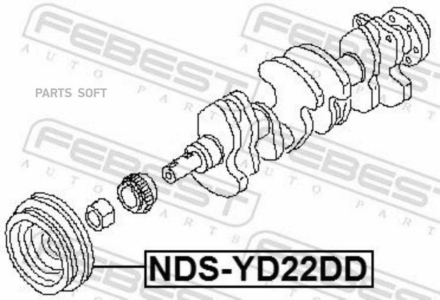 

FEBEST ШКИВ КОЛЕНВАЛА YD22DD