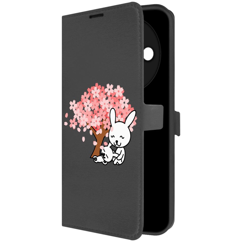 

Чехол-книжка Krutoff Eco Book для Xiaomi Redmi A3 Кролики (черный)