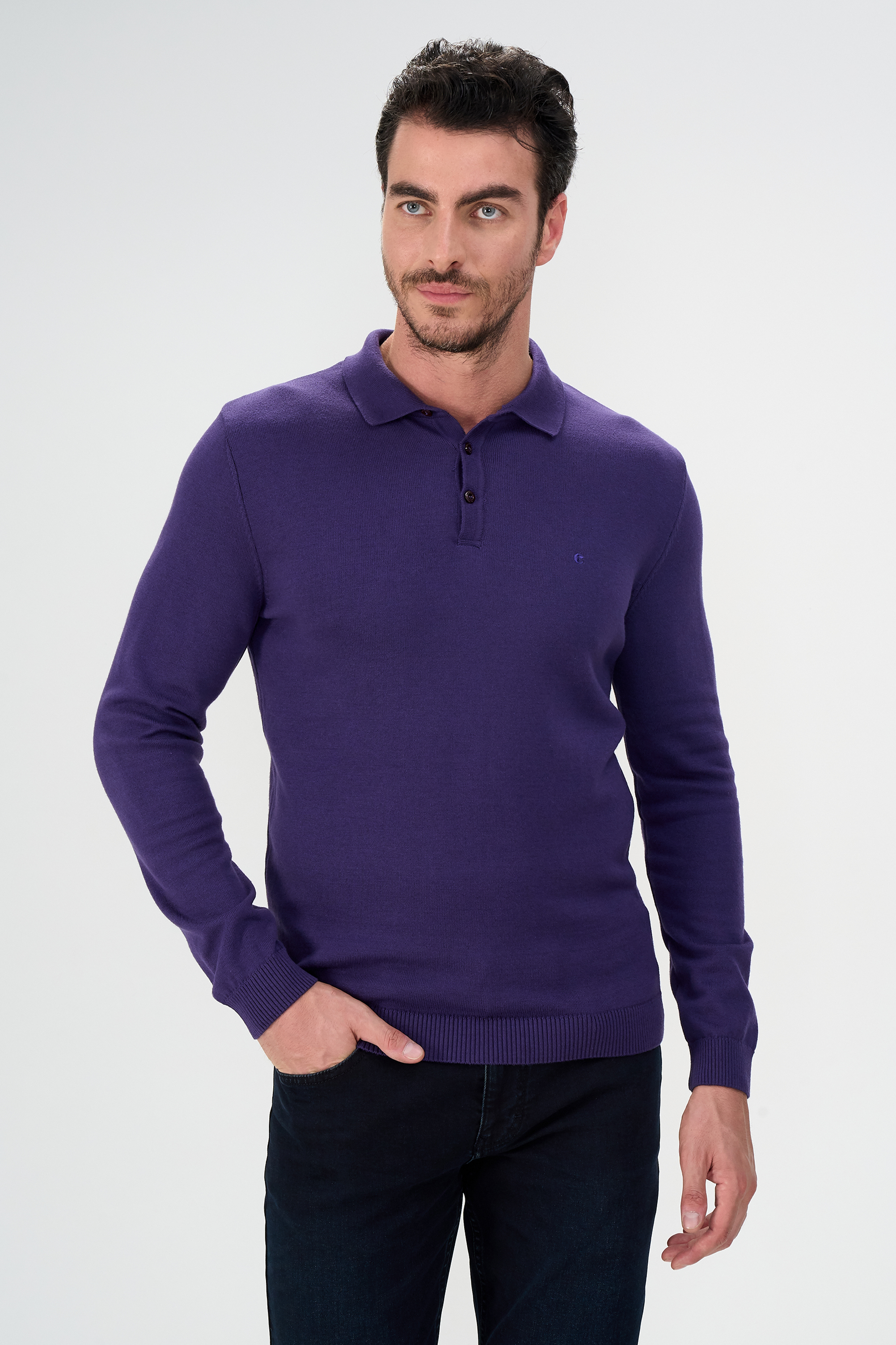 

Джемпер мужской Cacharel G051GL0TK0LEOP фиолетовый 2XL, G051GL0TK0LEOP