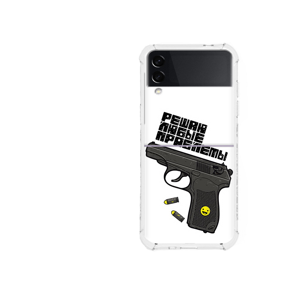 

Чехол MyPads Tocco для Samsung Galaxy Z Flip 3 пистолет против проблем (PT226934.584.542), Прозрачный, Tocco