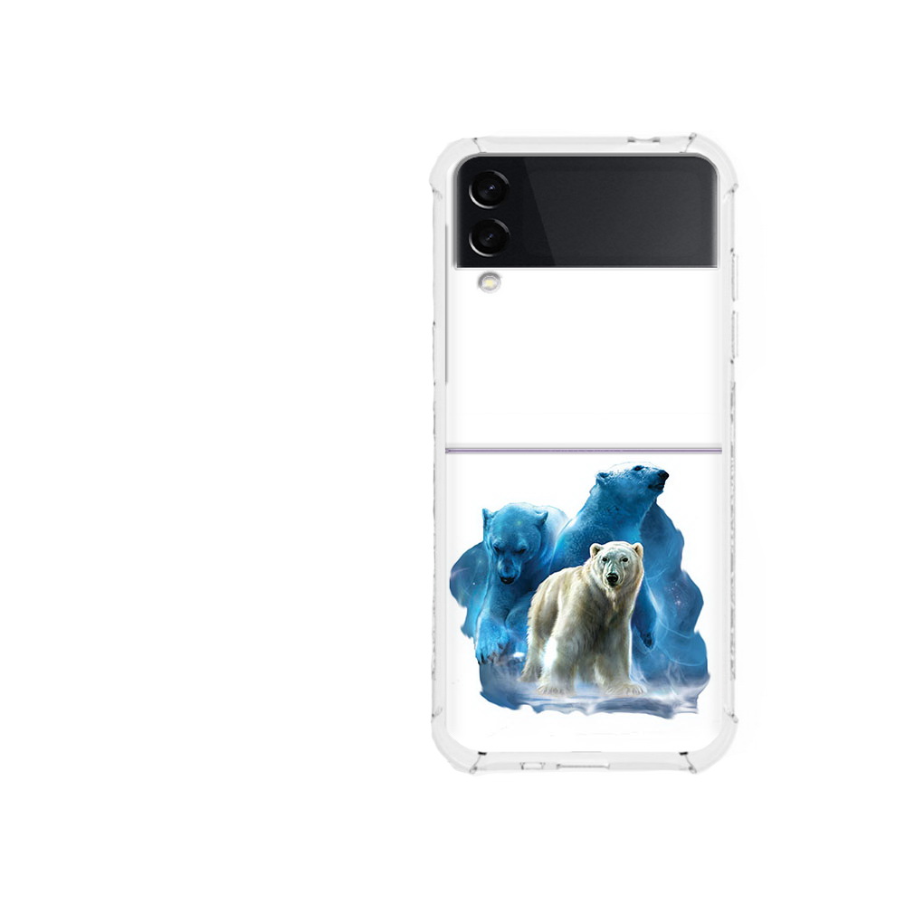 

Чехол MyPads Tocco для Samsung Galaxy Z Flip 3 полярный медведь (PT226934.584.549), Прозрачный, Tocco