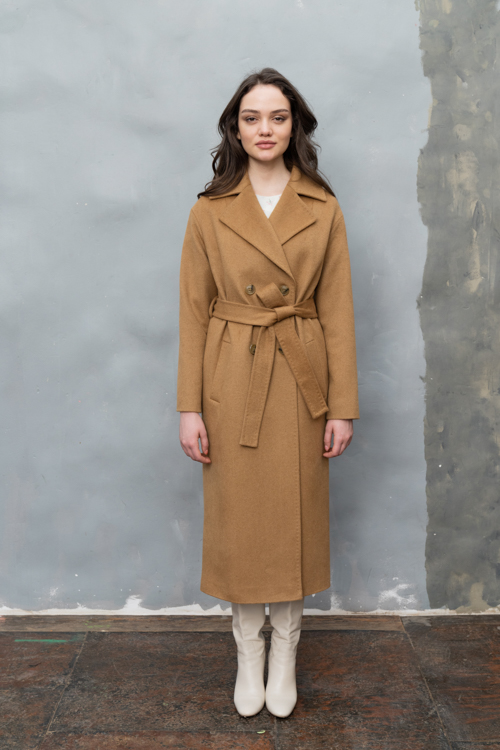 Пальто женское Aylin Stories AS55-2m коричневое 42 RU
